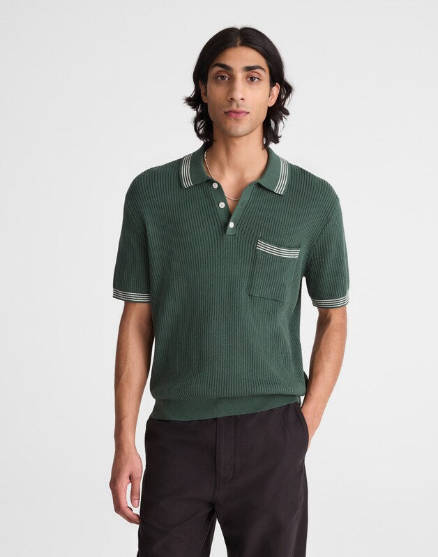 Tipped Sweater Polo BOTANICAL GREEN