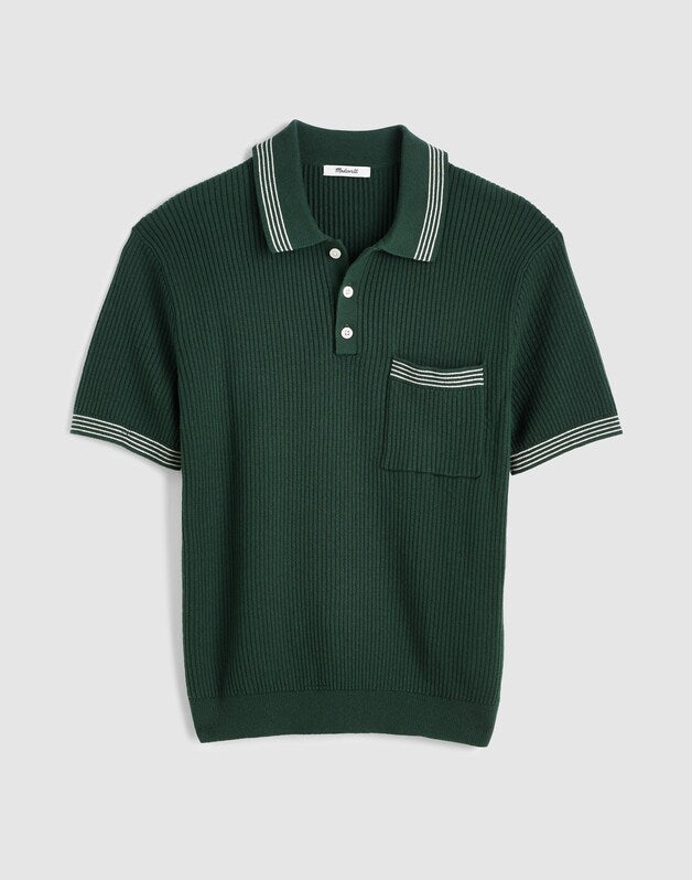 Tipped Sweater Polo BOTANICAL GREEN