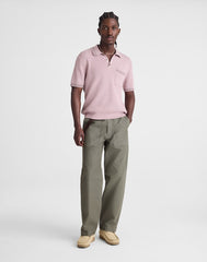 Tipped Sweater Polo PALE THISTLE
