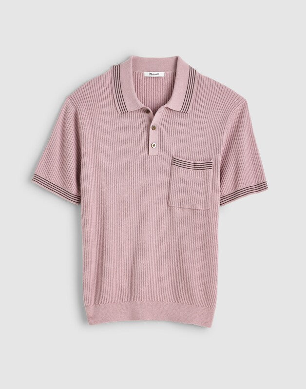 Tipped Sweater Polo PALE THISTLE
