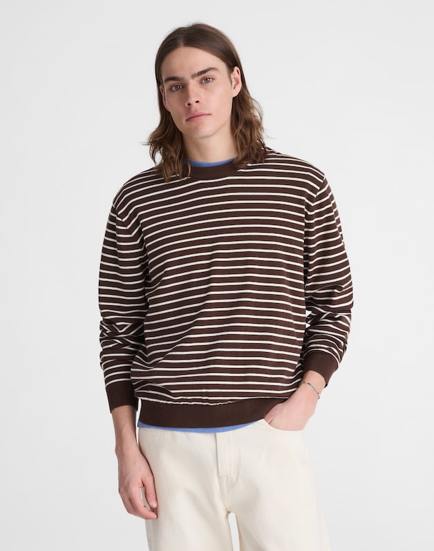 Crewneck Sweater in Everyday Cotton DARK MOCHA