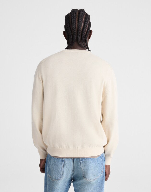 Crewneck Sweater in Everyday Cotton PARCHMENT