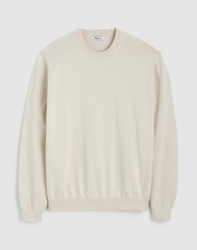 Crewneck Sweater in Everyday Cotton PARCHMENT
