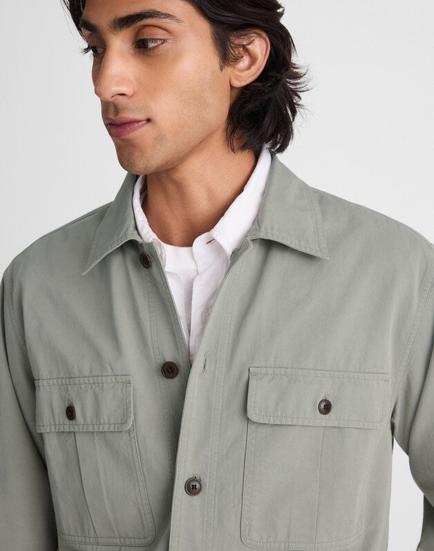 Overshirt in Uniform Twill WASHED OLIVE