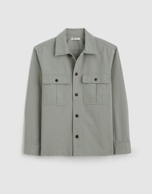 Overshirt in Uniform Twill WASHED OLIVE