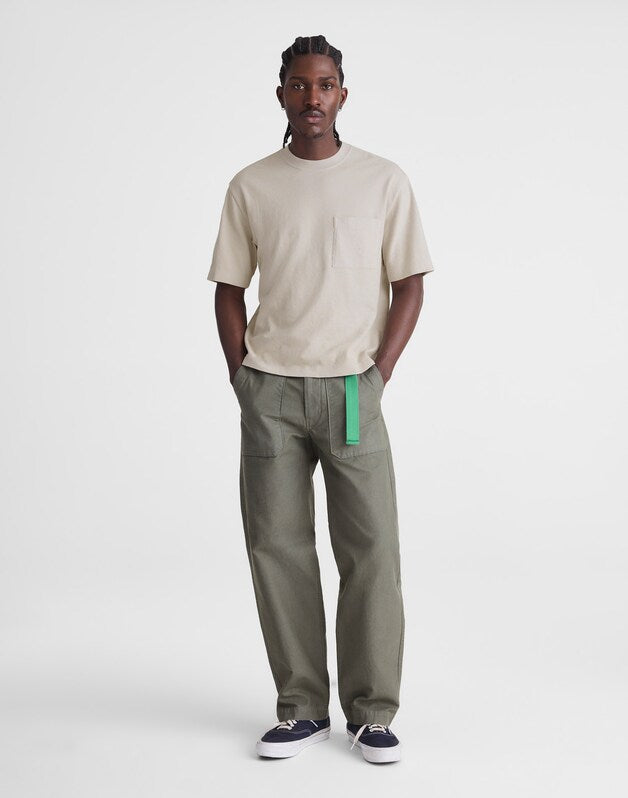 Boxy Pocket Tee in Weekend Slub STEEL