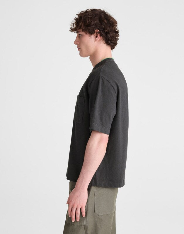 Boxy Pocket Tee in Weekend Slub COAL