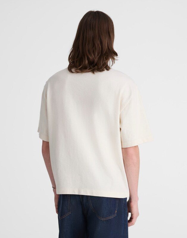 Boxy Pocket Tee in Weekend Slub NATURAL SEEDED