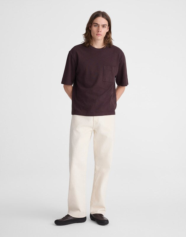 Boxy Pocket Tee in Weekend Slub SPICED RAISIN