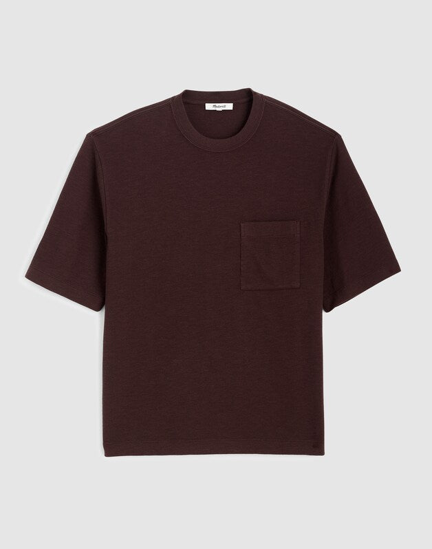 Boxy Pocket Tee in Weekend Slub SPICED RAISIN