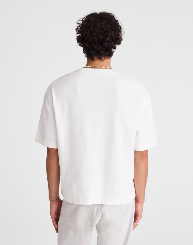 Boxy Pocket Tee in Weekend Slub SOFT WHITE