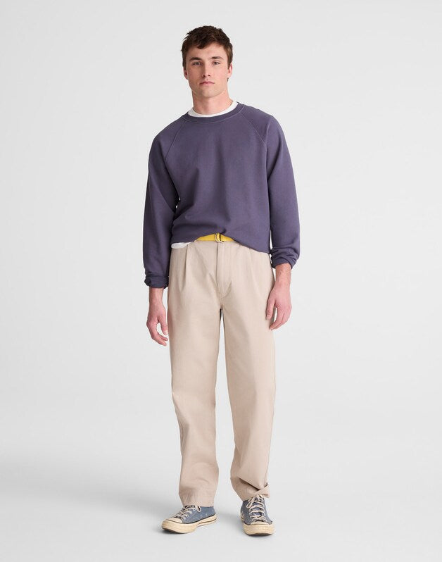 Crewneck Sweatshirt in Loopback Terry INDUSTRIAL BLUE