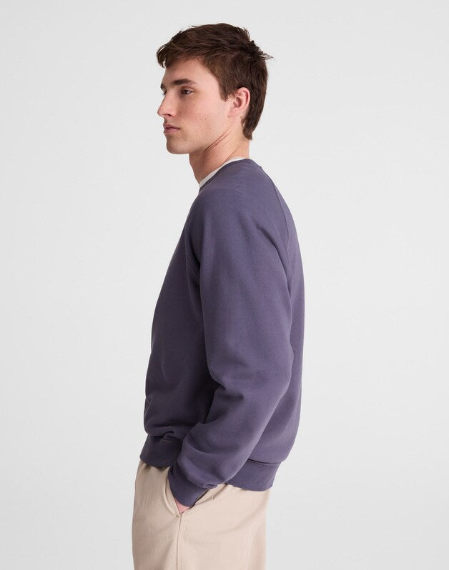 Crewneck Sweatshirt in Loopback Terry INDUSTRIAL BLUE
