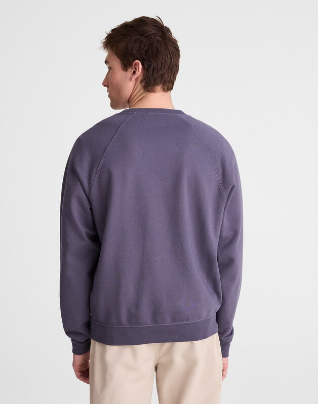 Crewneck Sweatshirt in Loopback Terry INDUSTRIAL BLUE