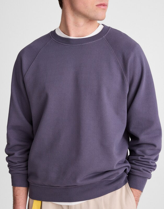 Crewneck Sweatshirt in Loopback Terry INDUSTRIAL BLUE