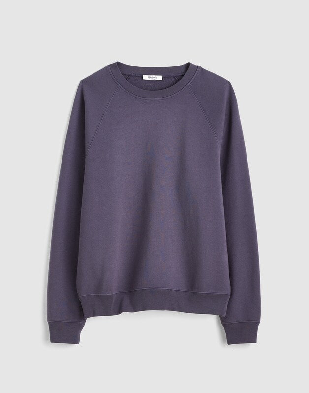 Crewneck Sweatshirt in Loopback Terry INDUSTRIAL BLUE
