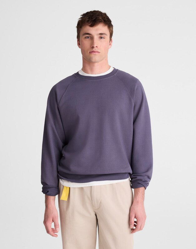 Crewneck Sweatshirt in Loopback Terry INDUSTRIAL BLUE