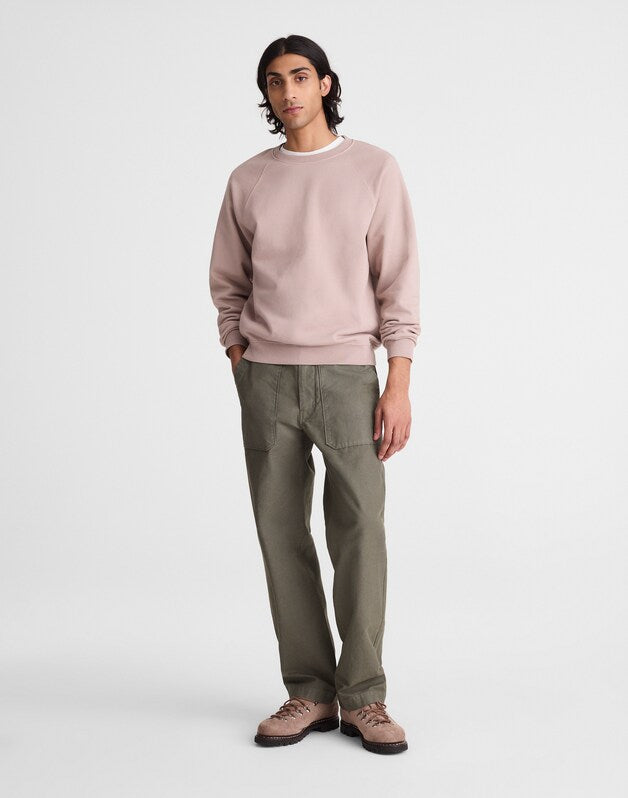 Crewneck Sweatshirt in Loopback Terry STILL GREY