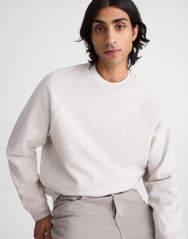 Crewneck Sweatshirt in Loopback Terry HEATHER GREY