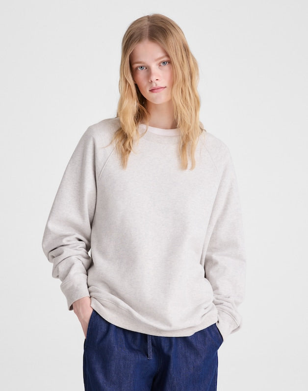 Crewneck Sweatshirt in Loopback Terry HEATHER GREY