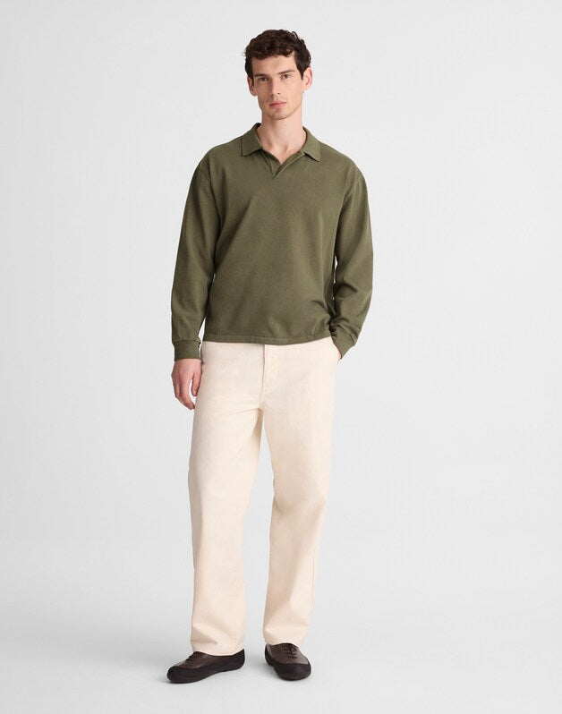 Compact-Knit Polo OLIVE SLATE