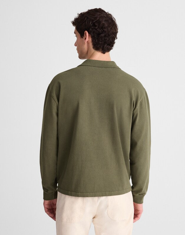Compact-Knit Polo OLIVE SLATE