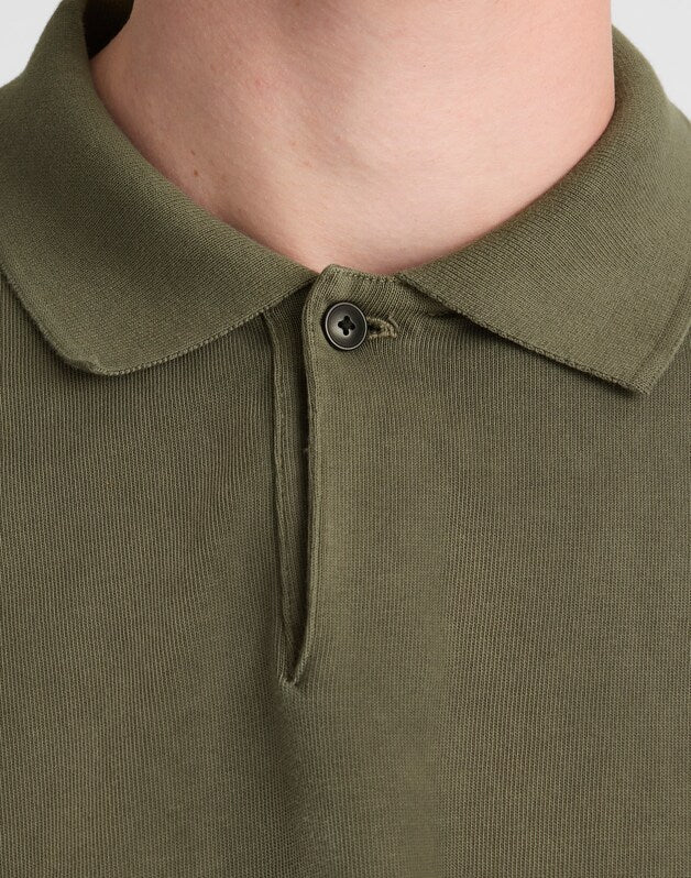 Compact-Knit Polo OLIVE SLATE