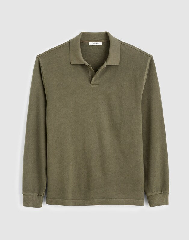 Compact-Knit Polo OLIVE SLATE