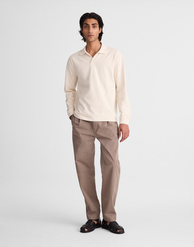 Compact-Knit Polo PARCHMENT