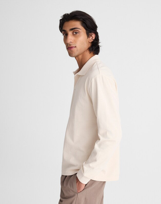 Compact-Knit Polo PARCHMENT