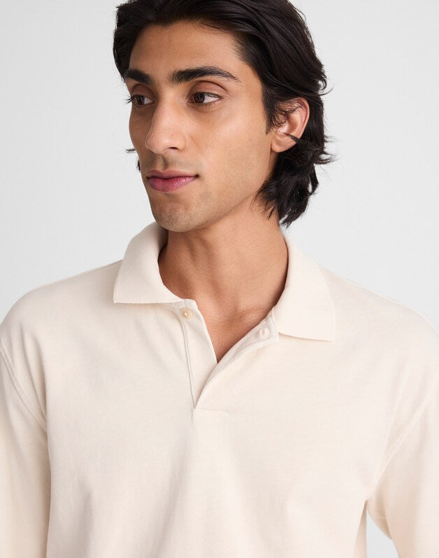Compact-Knit Polo PARCHMENT