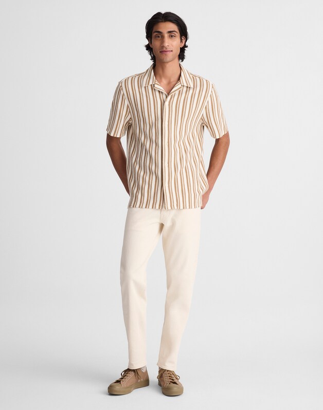 The Camp Shirt in Seaport Terry MAPLE SEED