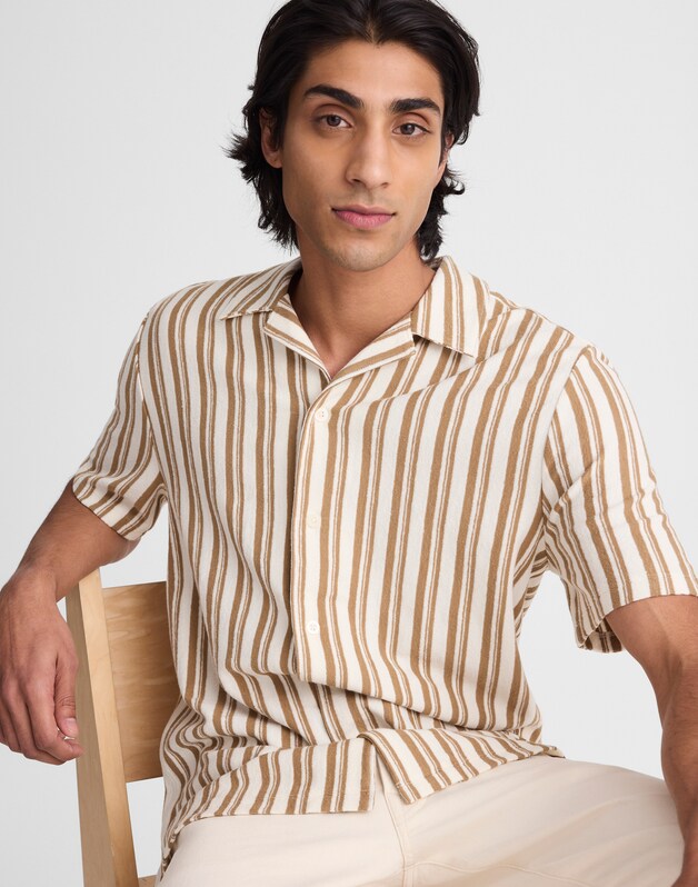 The Camp Shirt in Seaport Terry MAPLE SEED