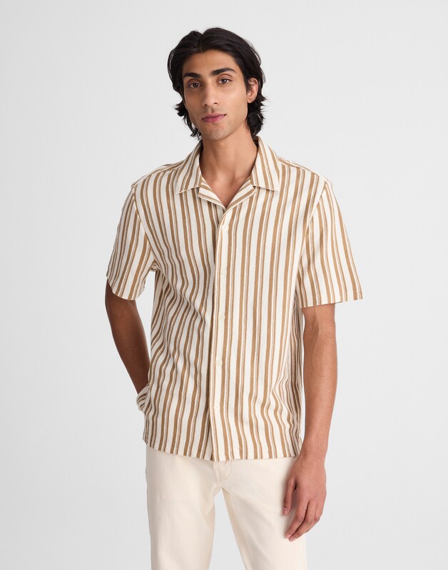 The Camp Shirt in Seaport Terry MAPLE SEED
