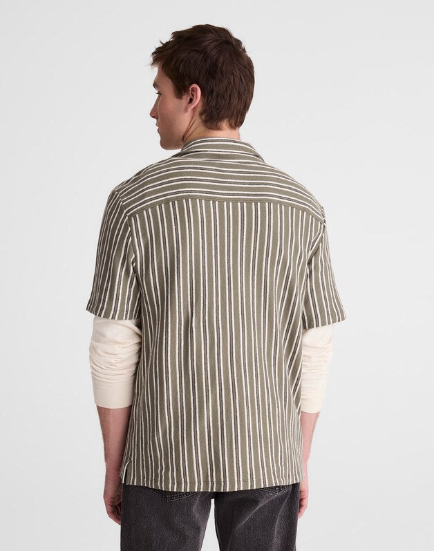 The Camp Shirt in Seaport Terry OLIVE