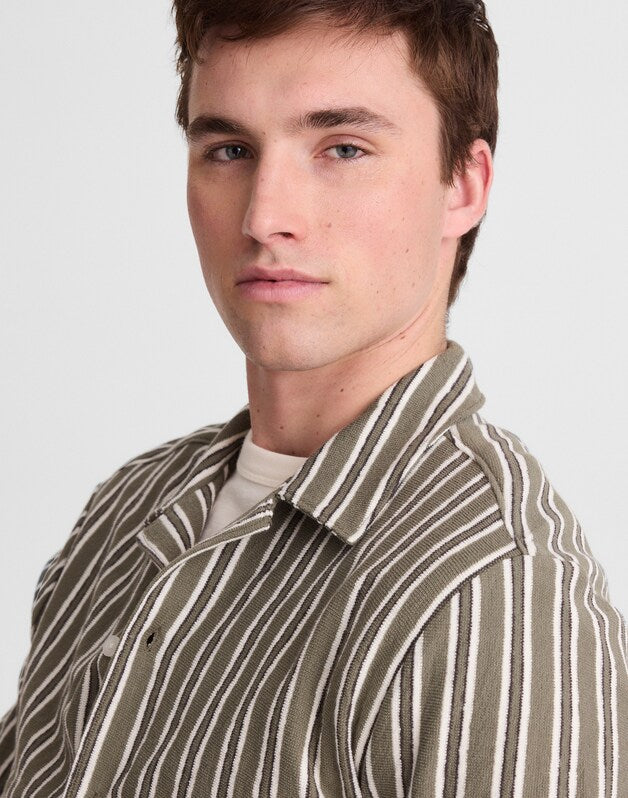 The Camp Shirt in Seaport Terry OLIVE