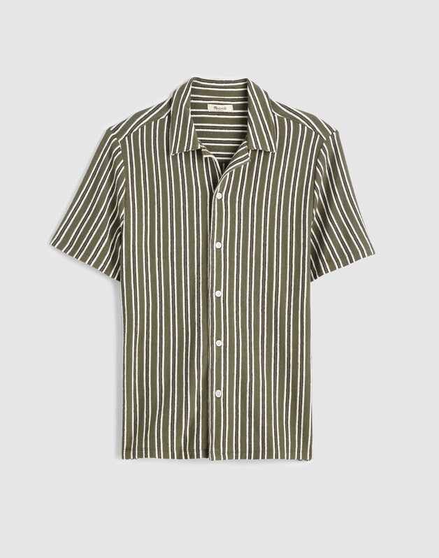 The Camp Shirt in Seaport Terry OLIVE