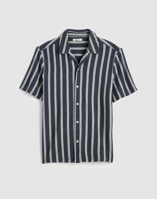 The Camp Shirt in Seaport Terry HEIRLOOM BLUE