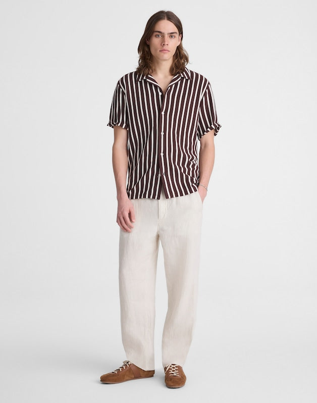 The Camp Shirt in Seaport Terry COFFEE BEAN