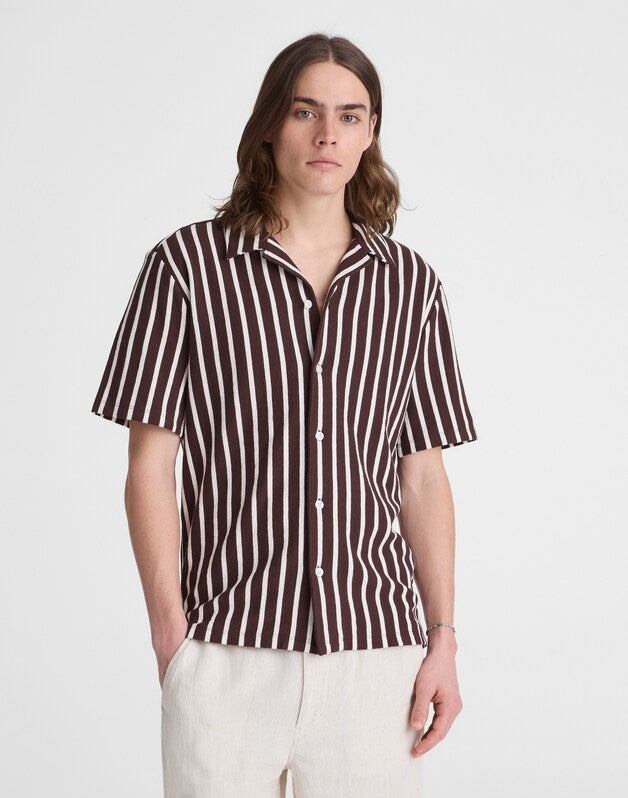 The Camp Shirt in Seaport Terry COFFEE BEAN