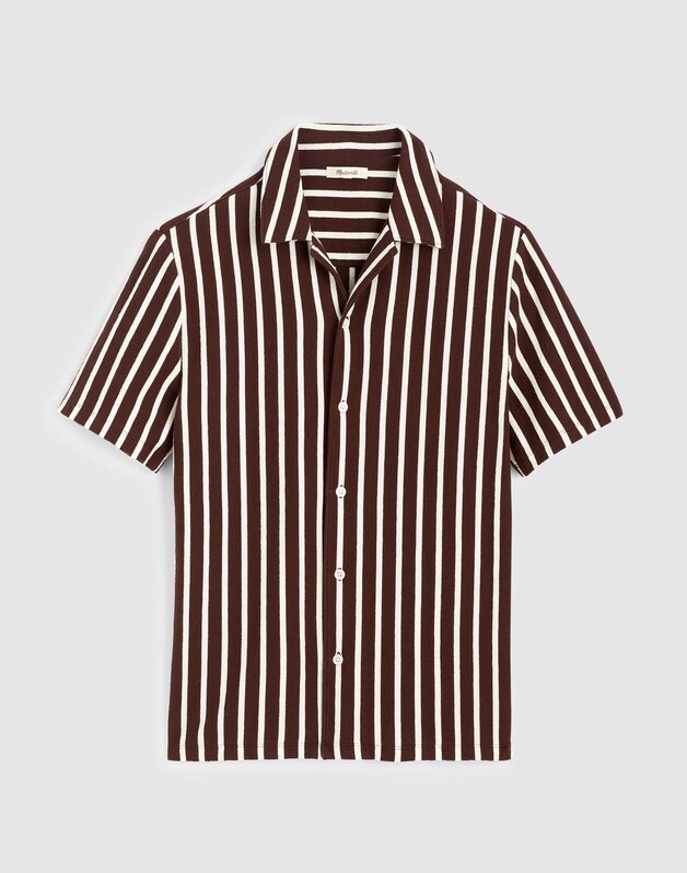 The Camp Shirt in Seaport Terry COFFEE BEAN