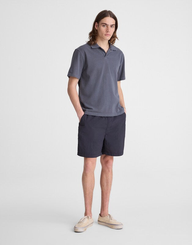 Short-Sleeve Compact-Knit Polo HEIRLOOM BLUE