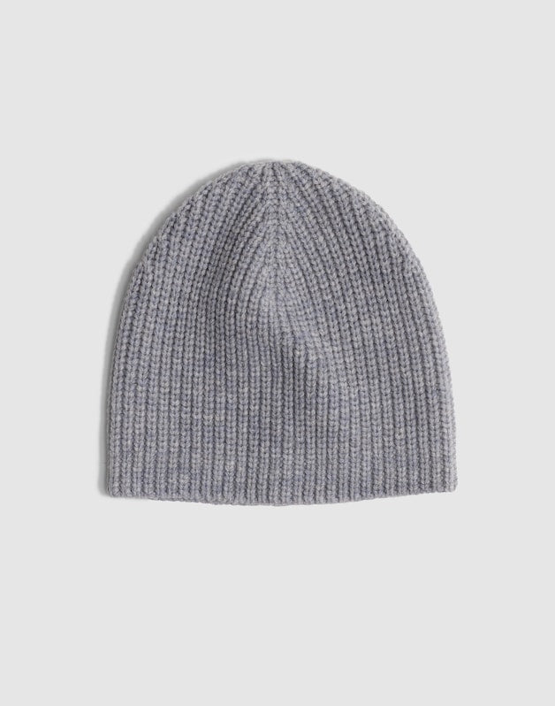 Semifitted Beanie in Wool Blend HTHR SLATE