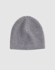 Semifitted Beanie in Wool Blend HTHR SLATE