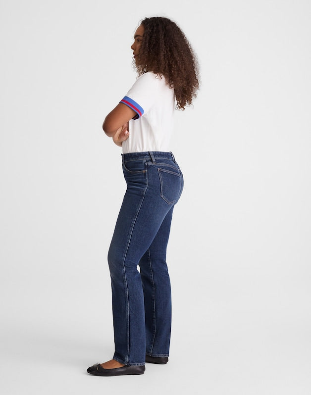 The Curvy Longline Straight Jean MIDNIGHT WATERS WASH