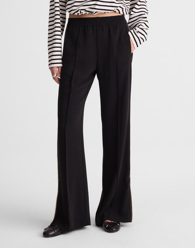 Pull-On Bootcut Track Pant JET BLACK
