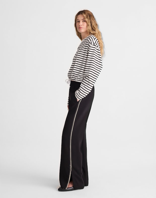 Pull-On Bootcut Track Pant JET BLACK