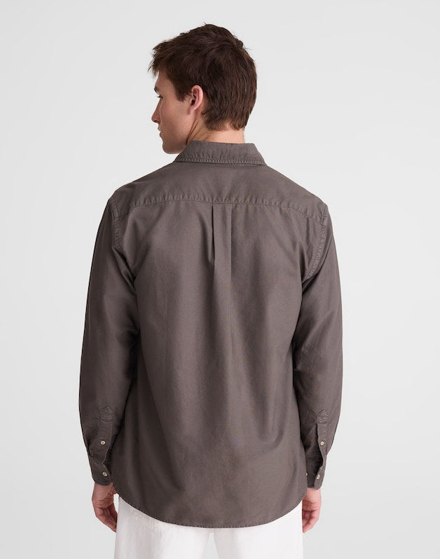 Single-Pocket Shirt in Allday Oxford PELICAN GREEN
