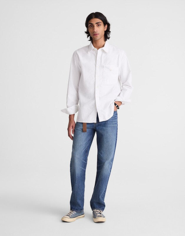 Single-Pocket Shirt in Allday Oxford WHITE