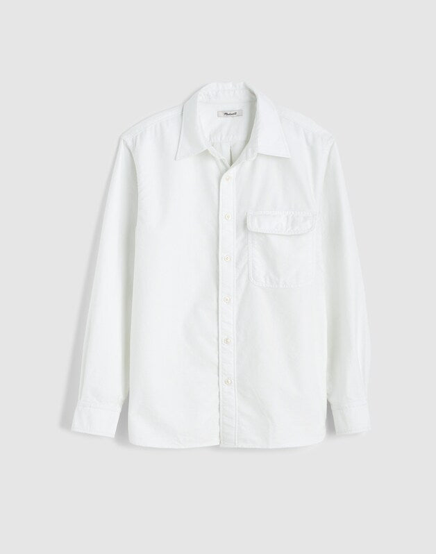 Single-Pocket Shirt in Allday Oxford WHITE